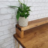 chunky wooden monitor stand