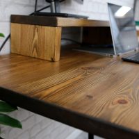 handmade desk closeup