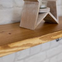 solid wood rustic shelves hairpin style brackets