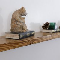 solid wood rustic floating shelves made to order